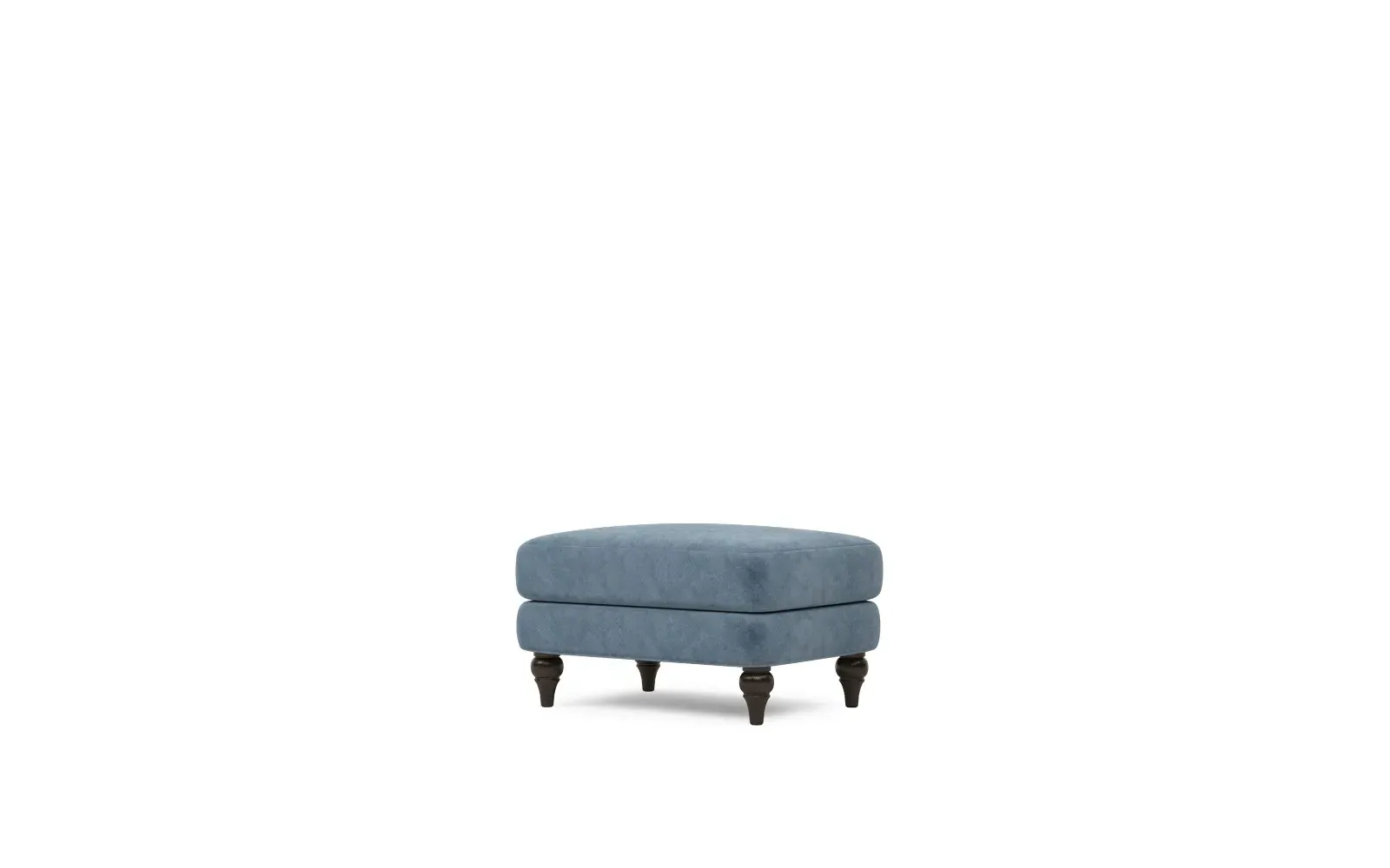 Willett Ottoman - Twilight Blue, Performance Velvet