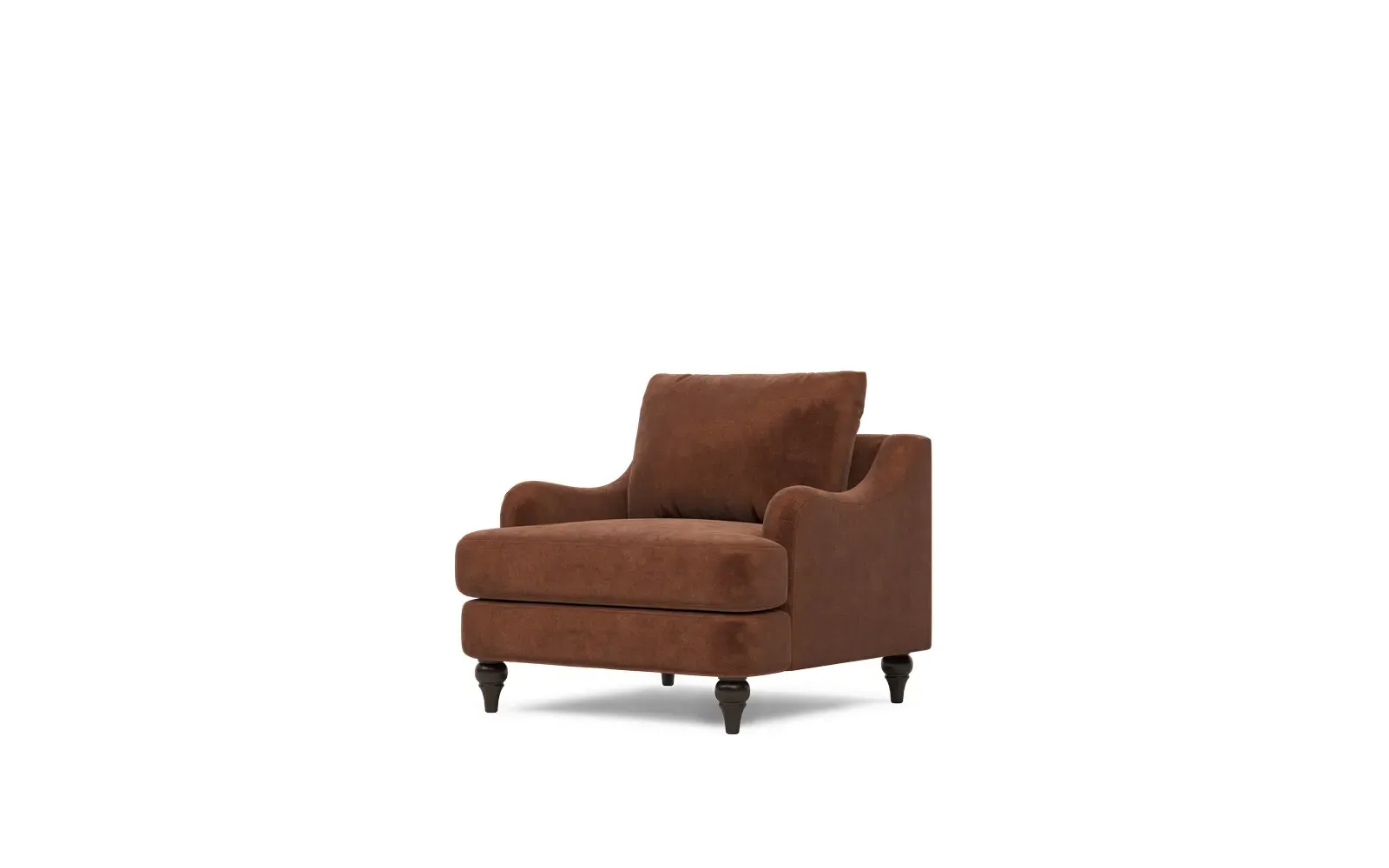 Willett Performance Velvet Chair - Chocolate Mousse