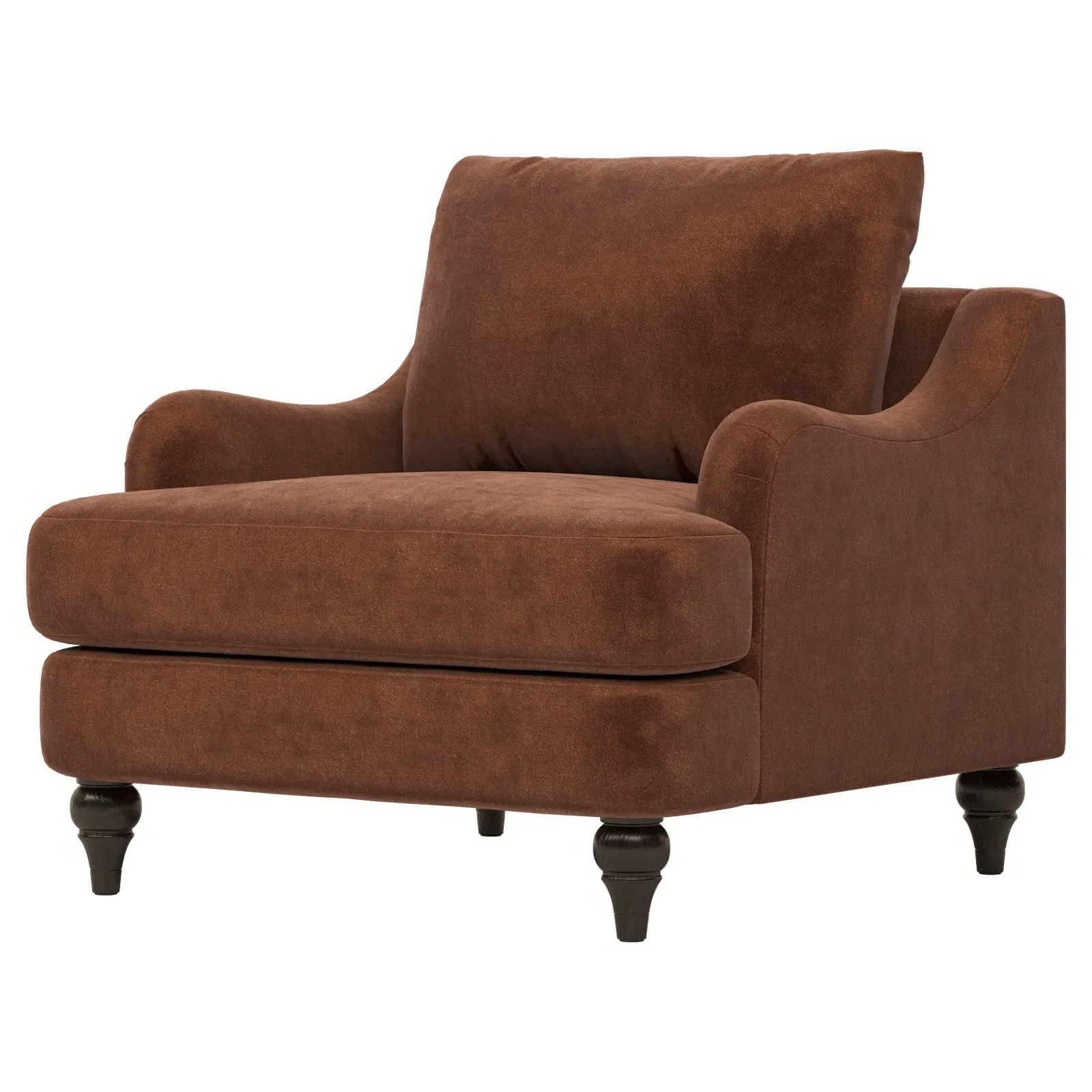 Willett Performance Velvet Chair - Chocolate Mousse