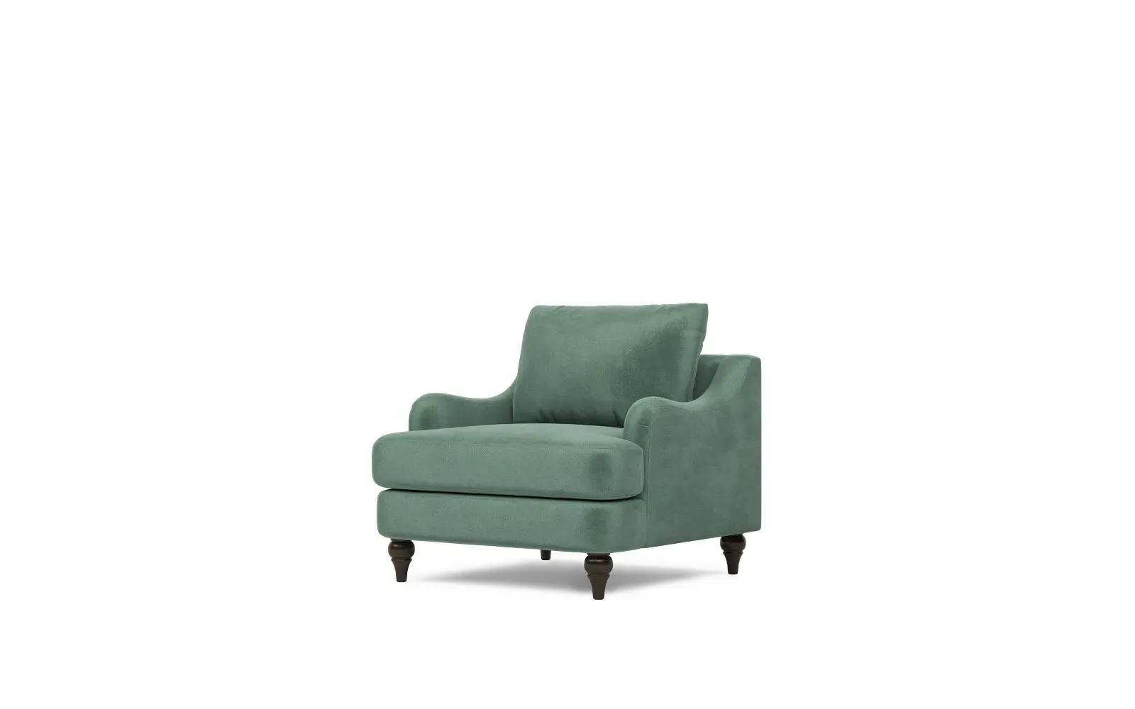 Willett Performance Velvet Chair - Stone Pine