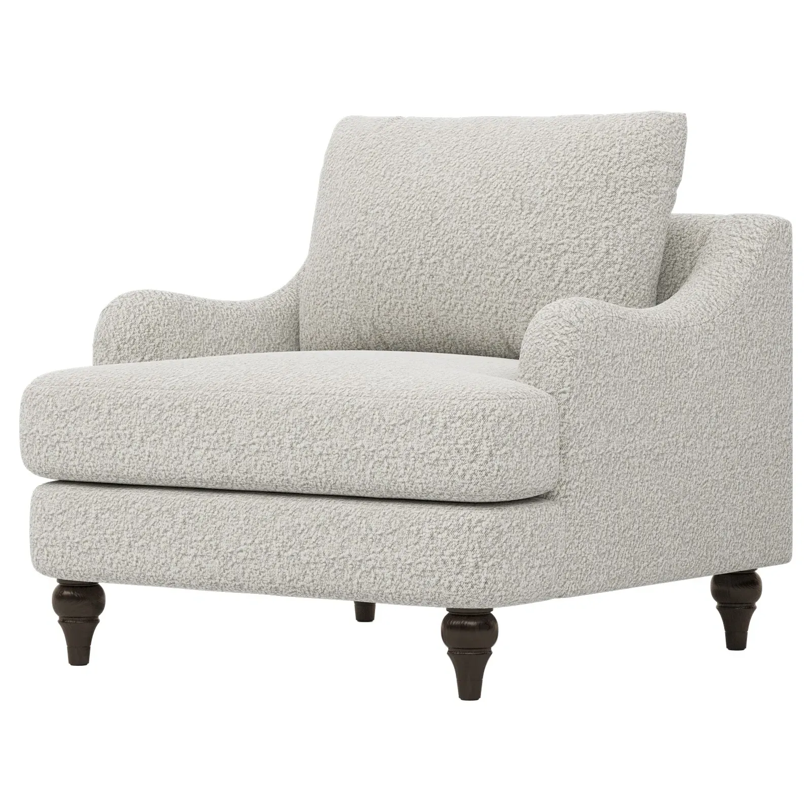 Willett Textured Bouclé Chair - Cloud Grey