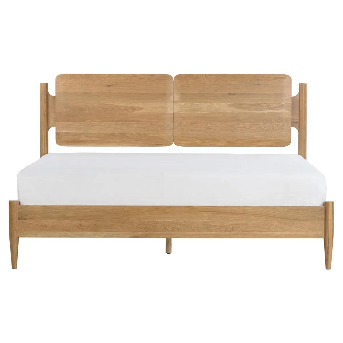 William Queen Size Platform Bed - Brown, Oak