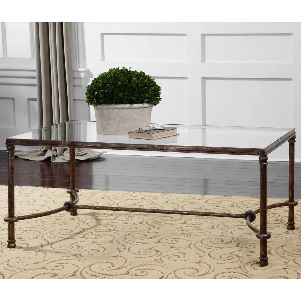 William Rectangular Coffee Table - Bronze, Iron