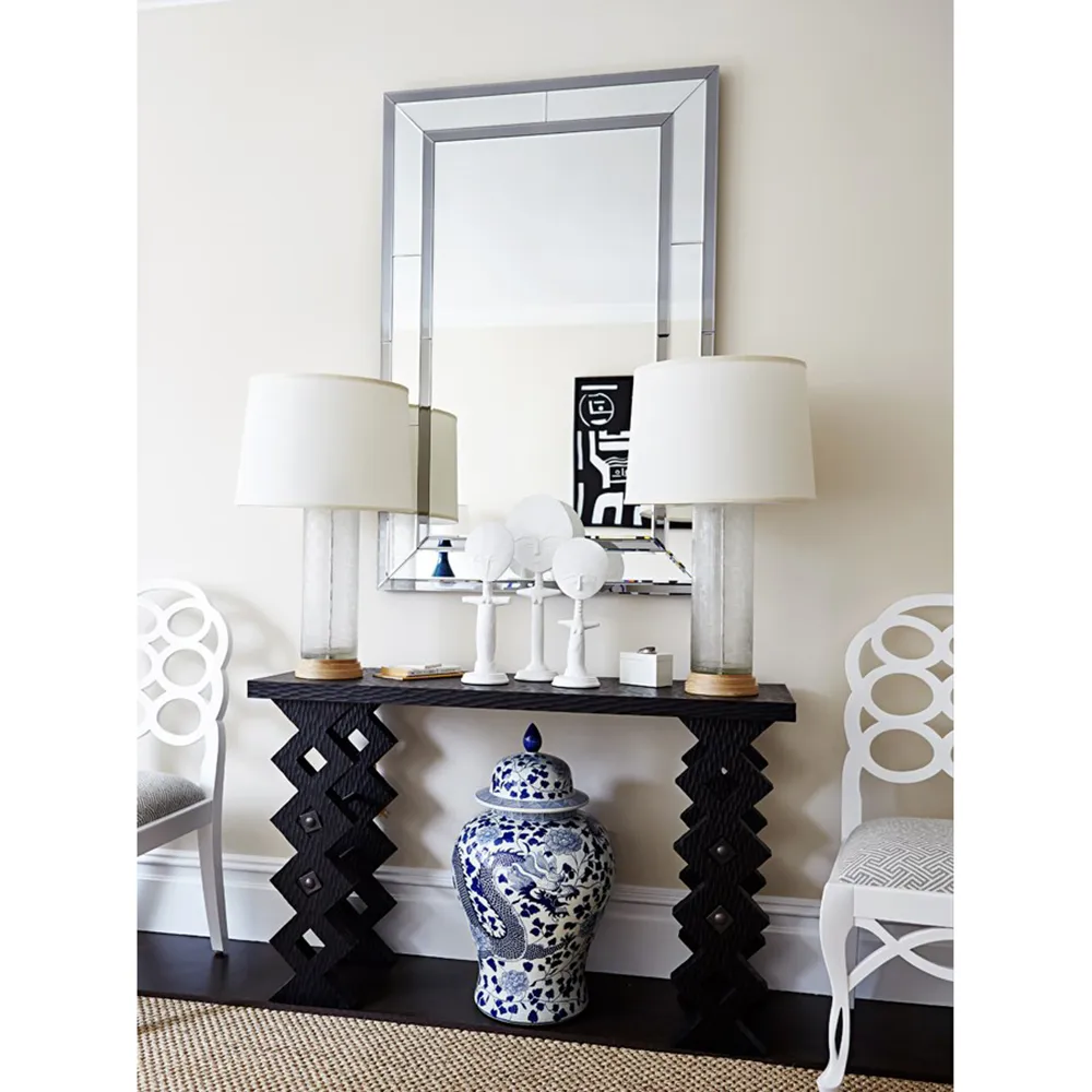 William Silver Frame Wall Mirror - Grey