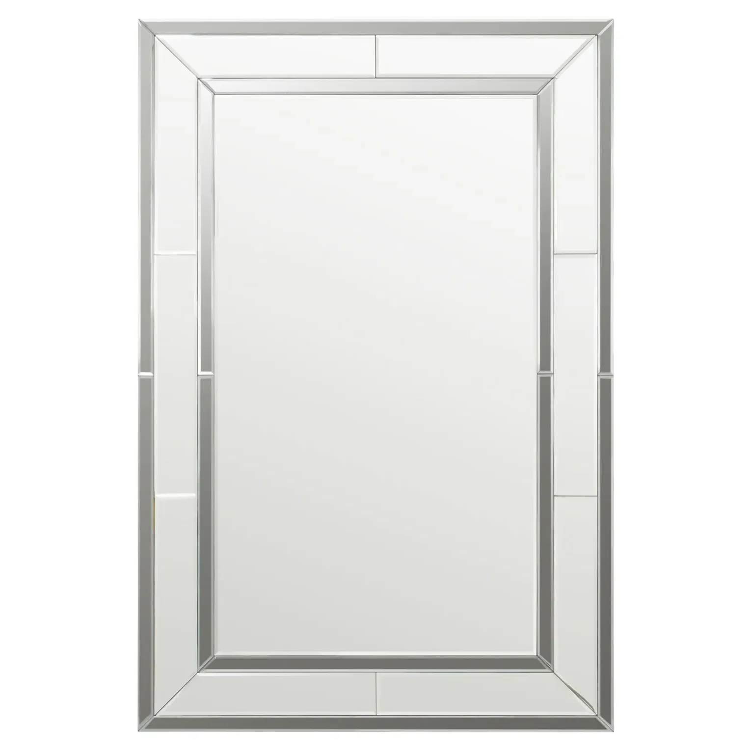 William Silver Frame Wall Mirror - Grey image