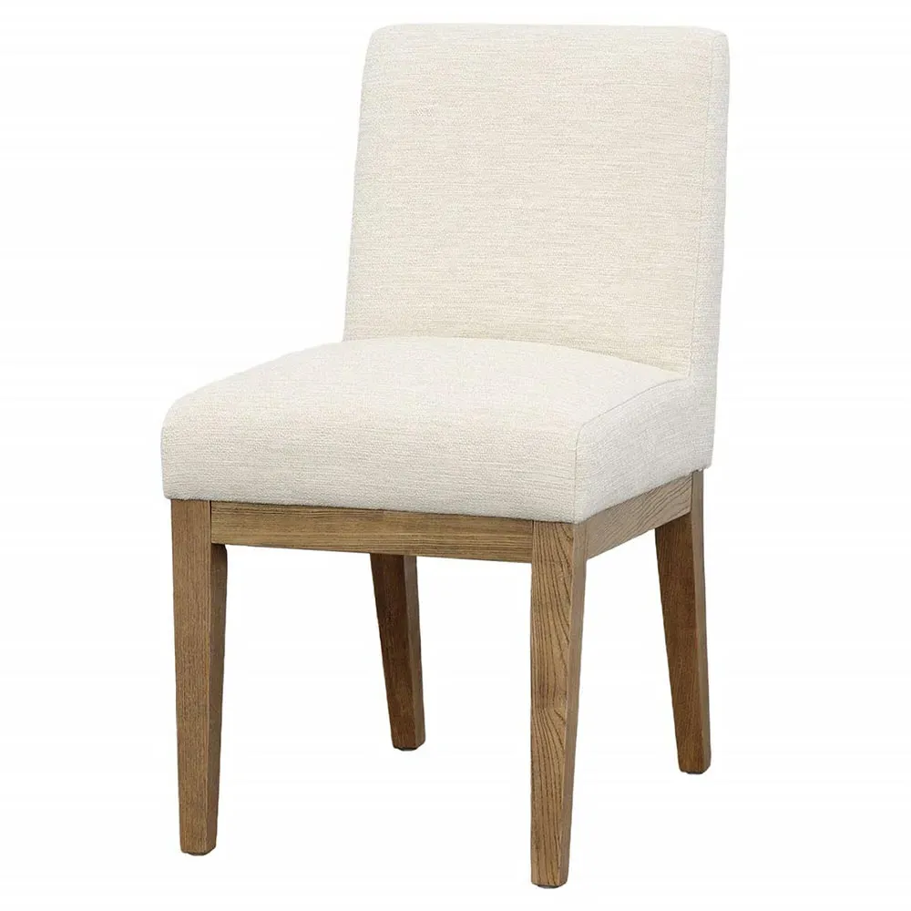 William Upholstered Dining Chair - Cream, Ash Wood