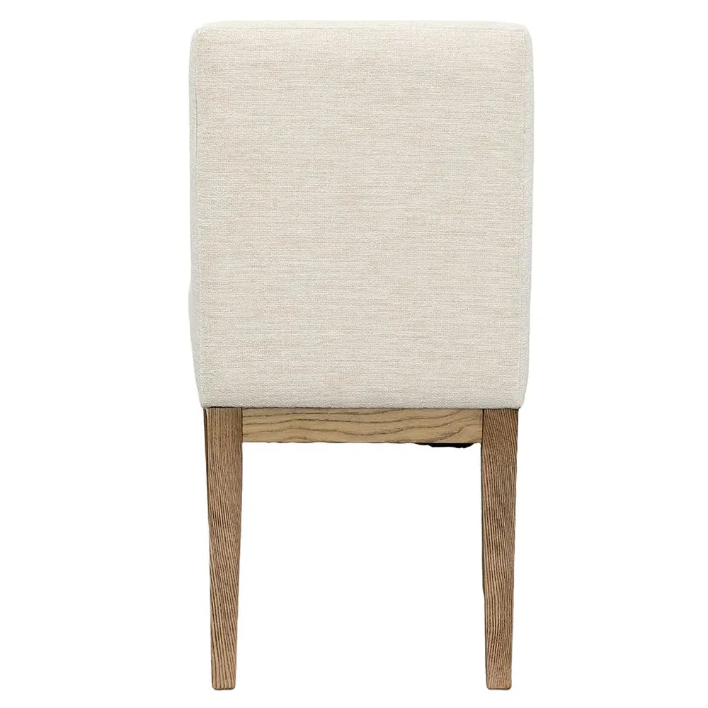 William Upholstered Dining Chair - Cream, Ash Wood