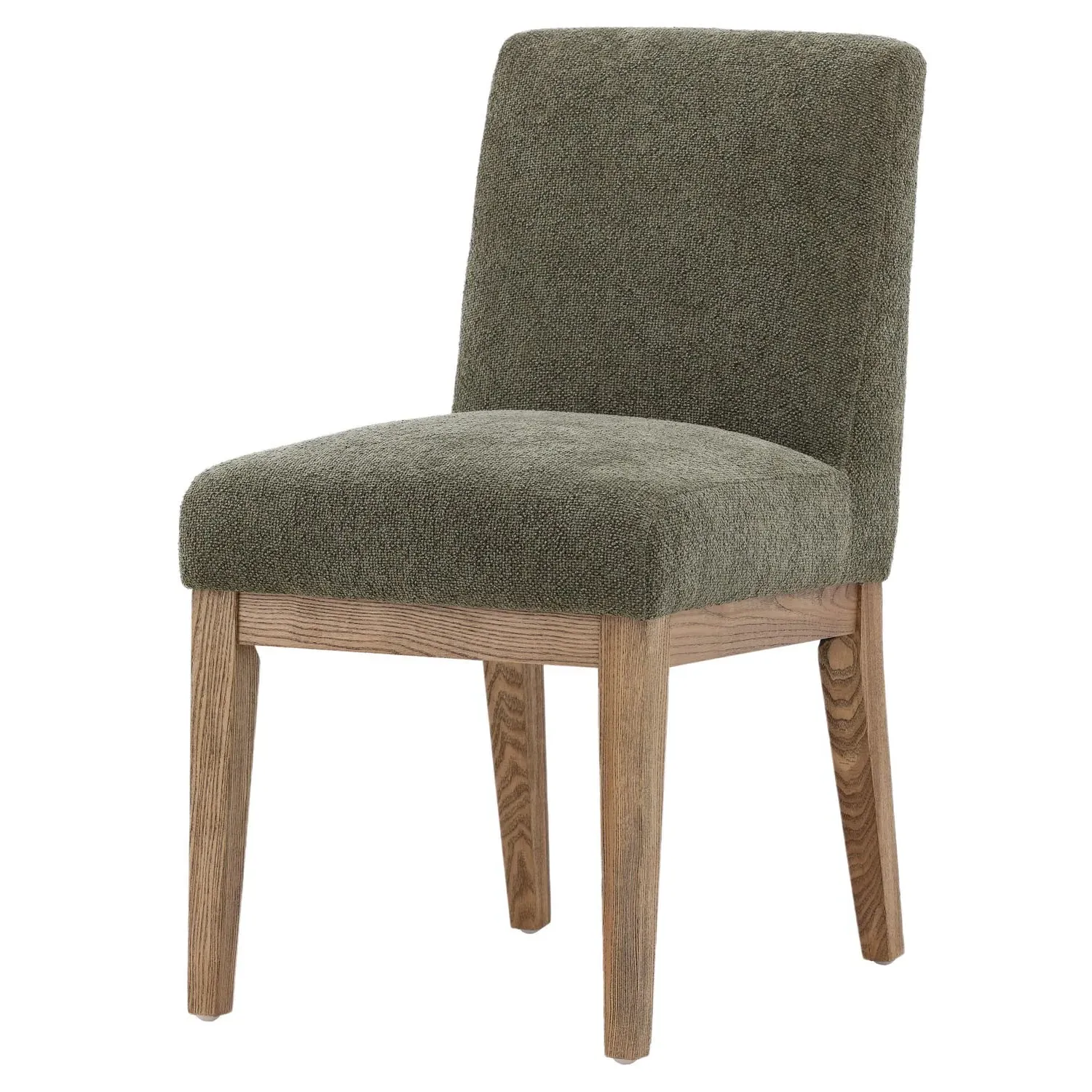 William Upholstered Dining Chair - Olive Green, Ash Wood