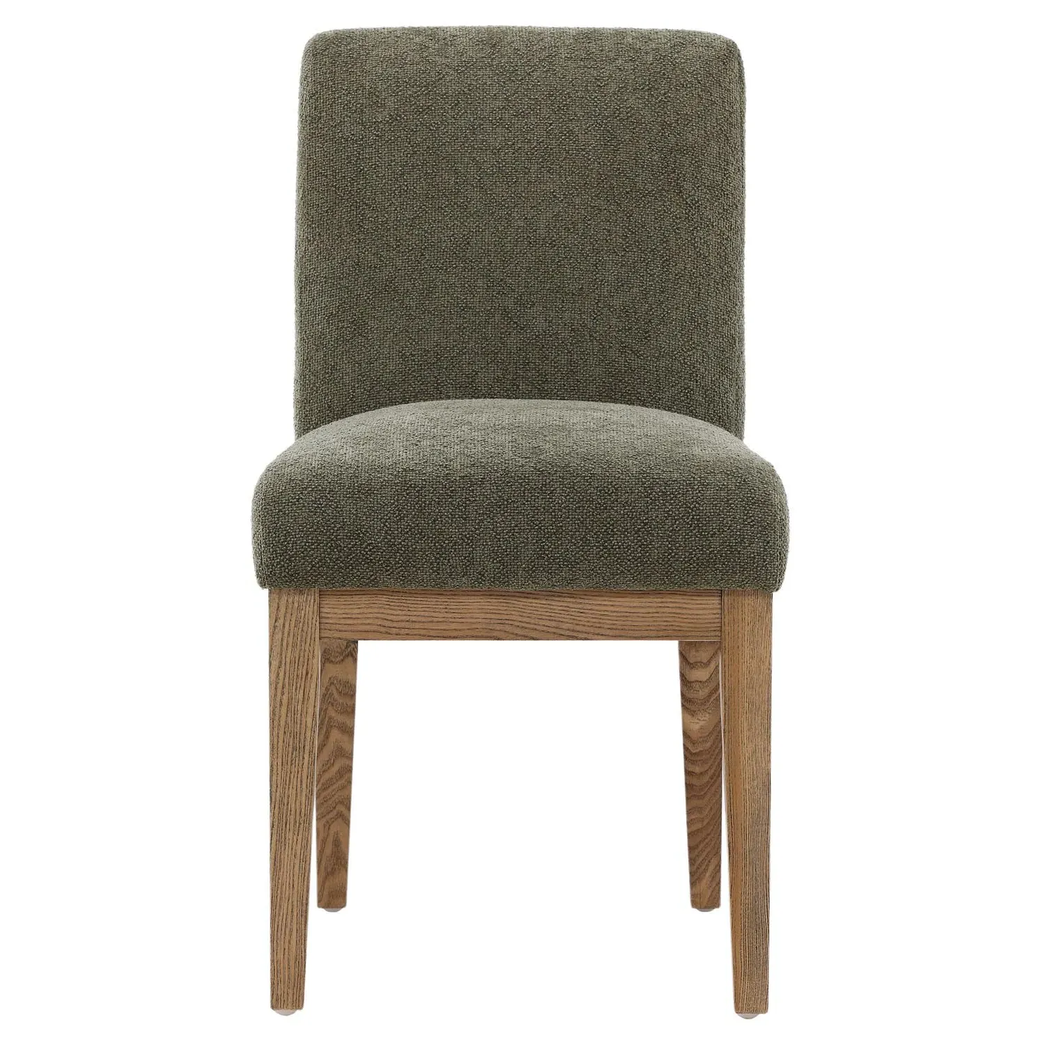 William Upholstered Dining Chair - Olive Green, Ash Wood