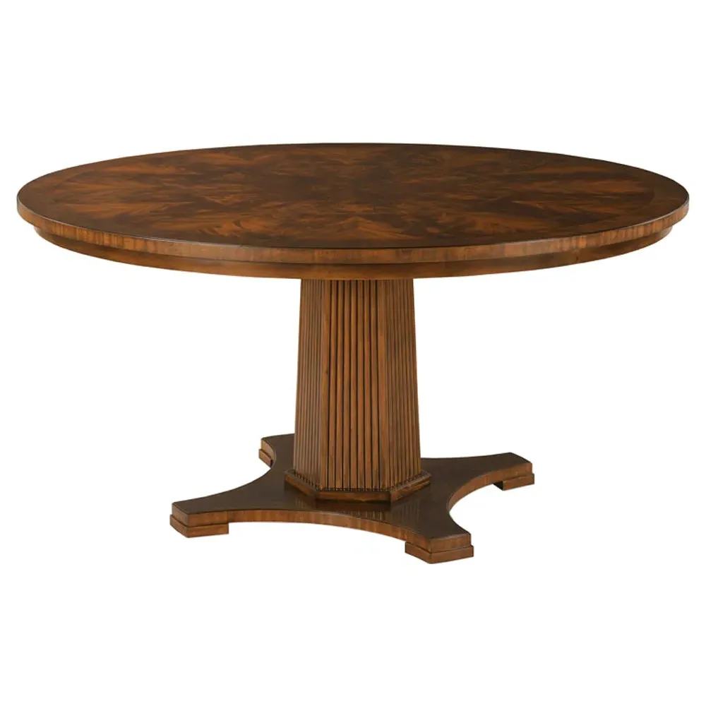 Willow Sunburst Round Dining Table - Brown, Hardwood