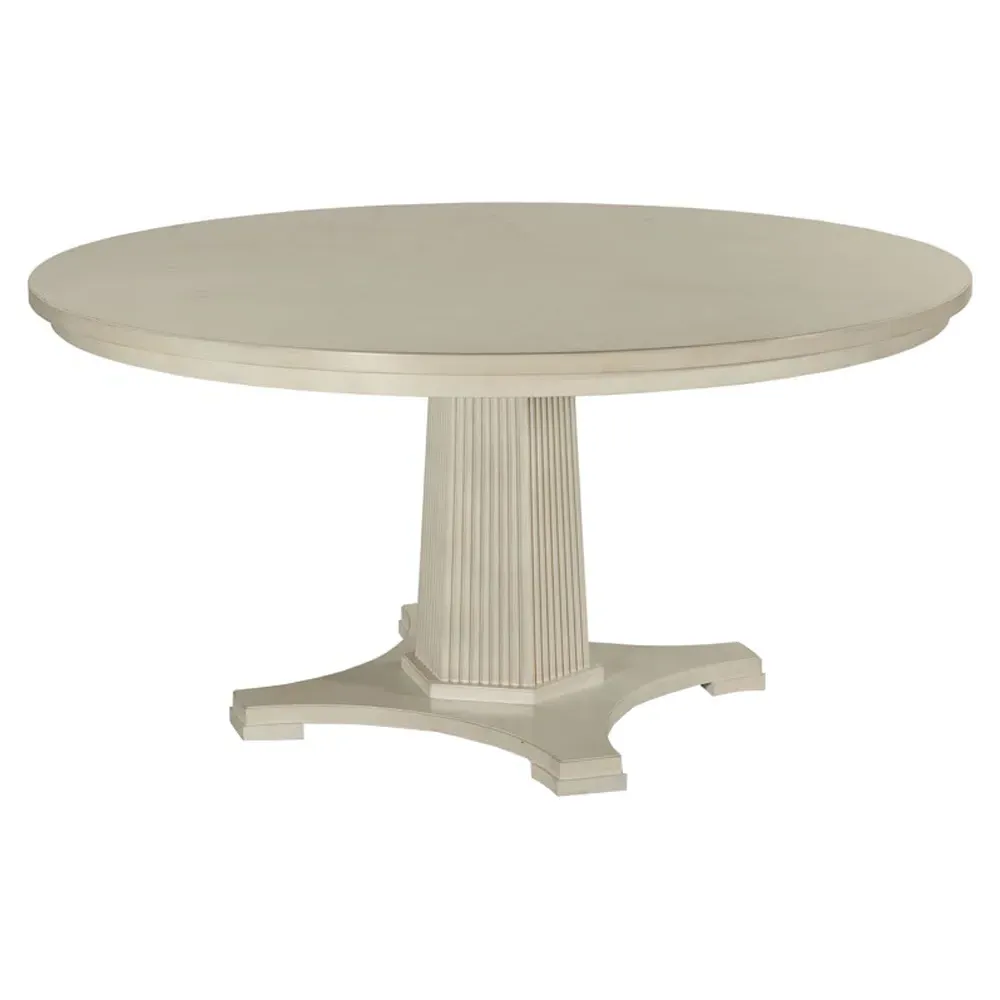 Willow Sunburst Round Dining Table - Whitewash, Hardwood
