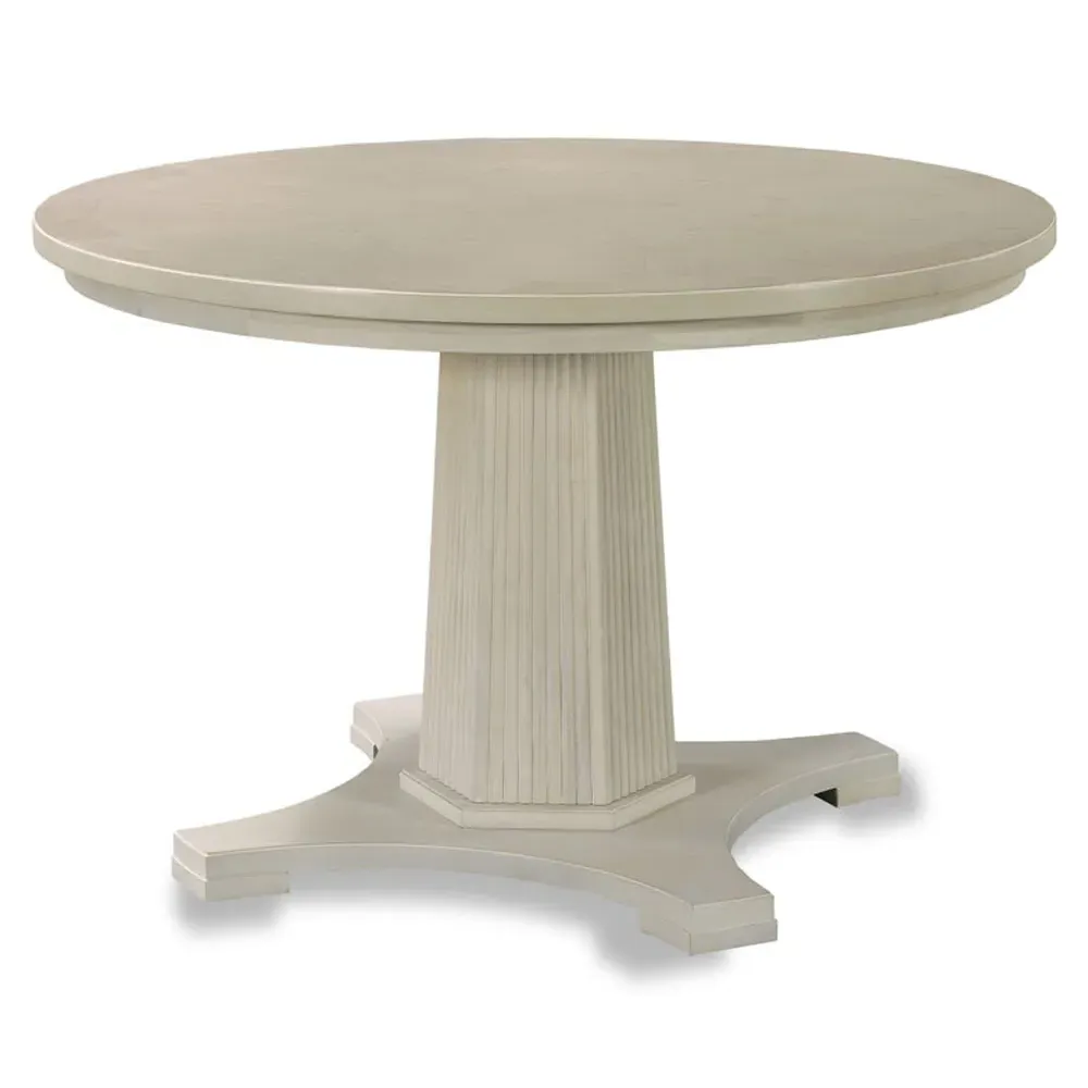 Willow Sunburst Round Dining Table - Whitewash, Hardwood image