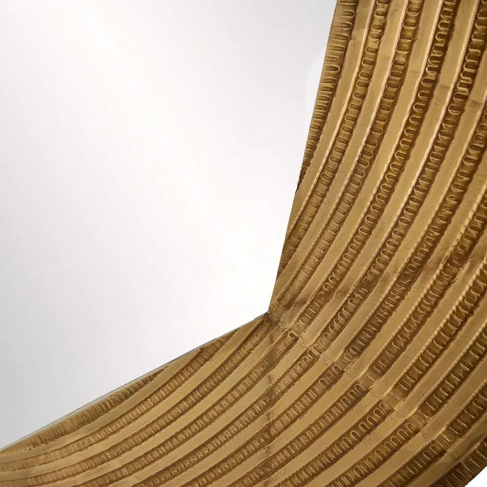 Wilma Round Wall Mirror - Antique Brass, Metal