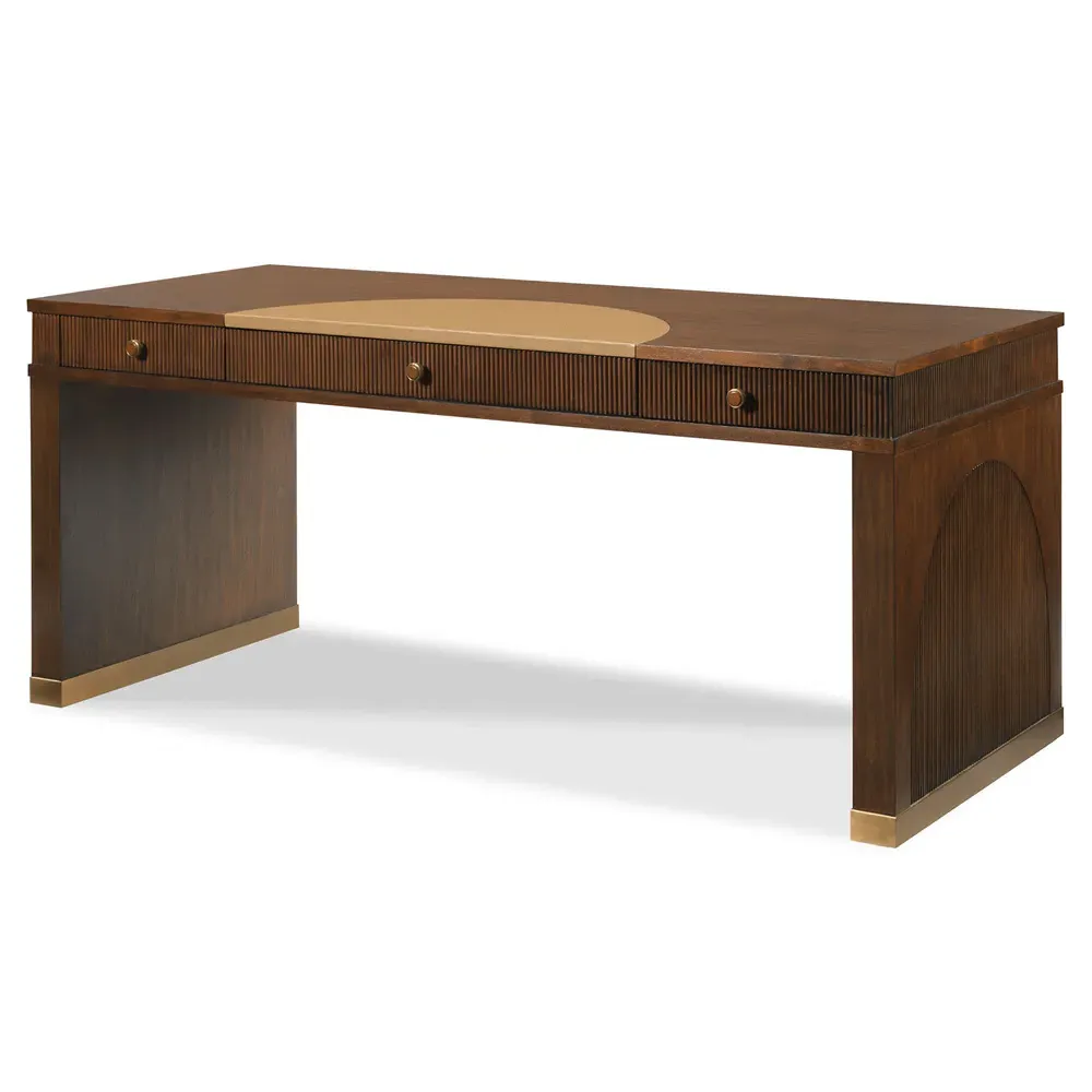 Wilson Lisse Wood Desk - Brown, Walnut