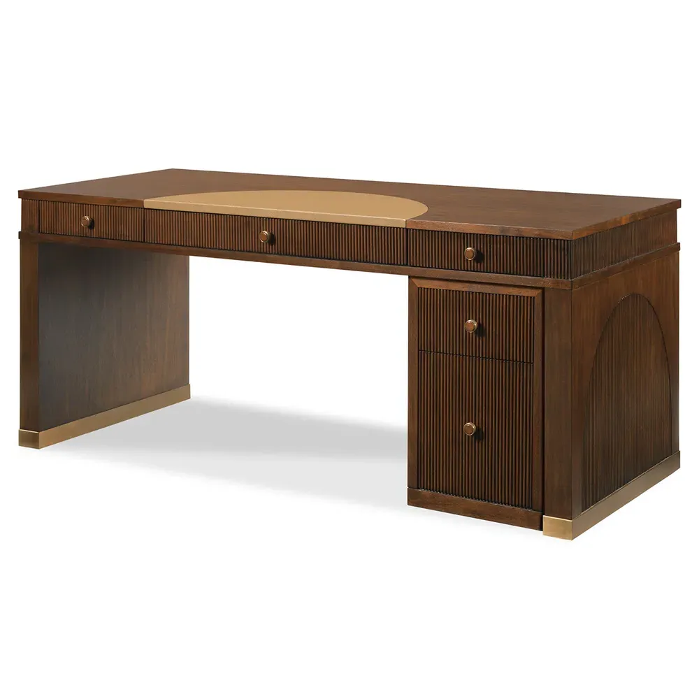 Wilson Lisse Wood Desk - Brown, Walnut