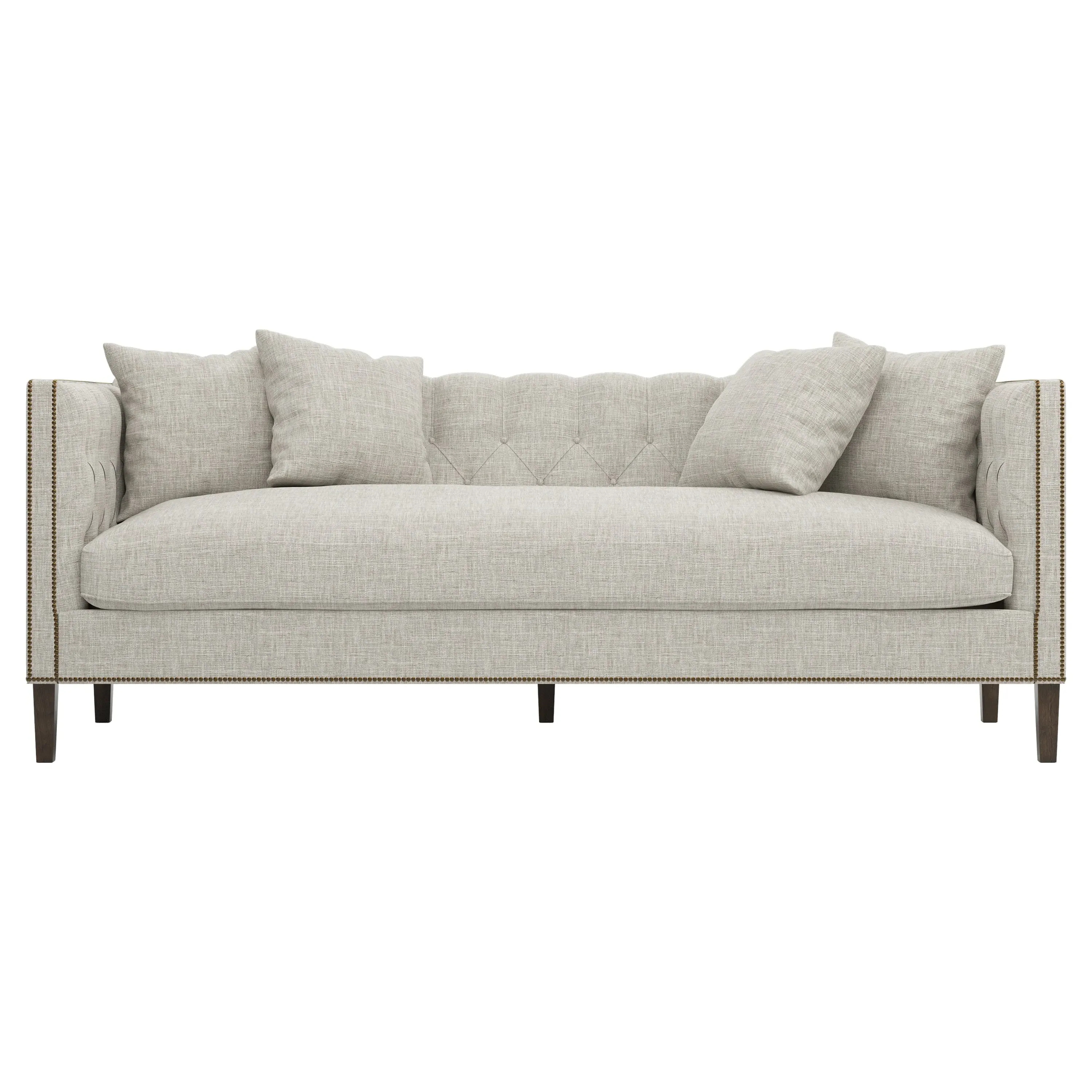 Winifred Bench Cushion Sofa - Fog image