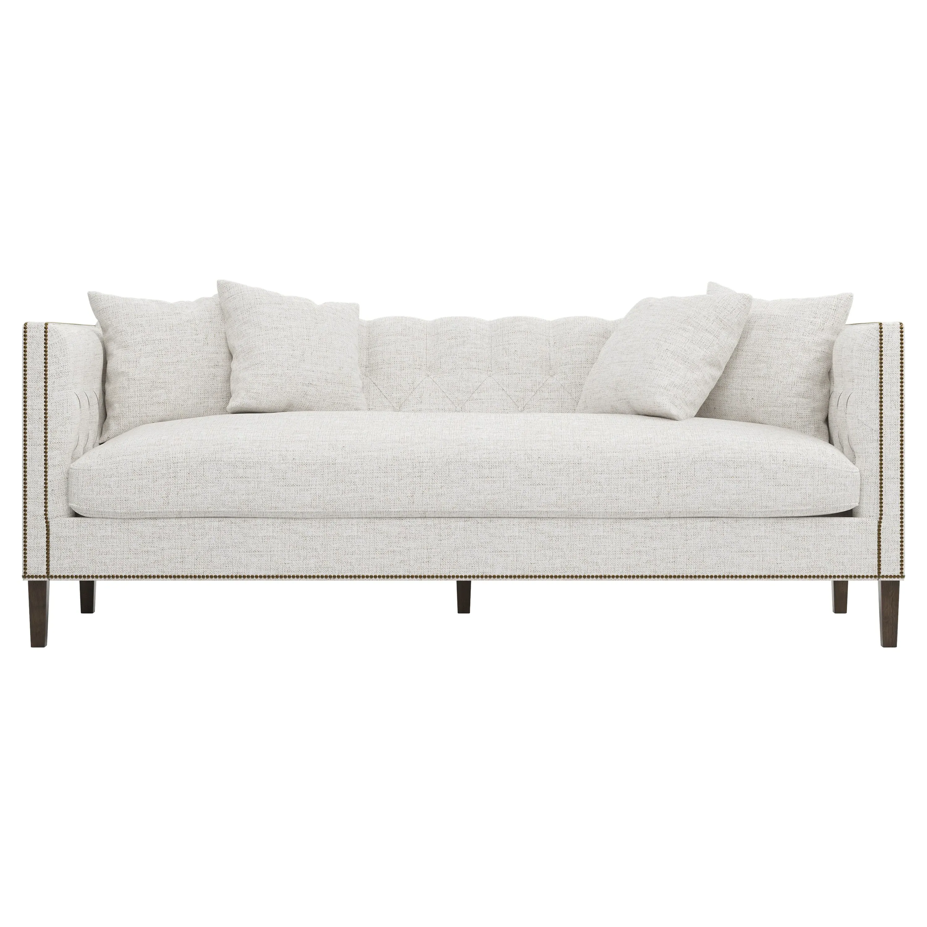 Winifred Bench Cushion Sofa - Heathered Ivory
