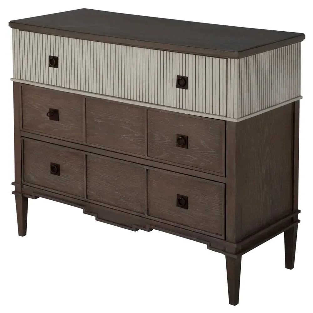 Winslet French Country Ribbed Chest - Natural Gray, Wood