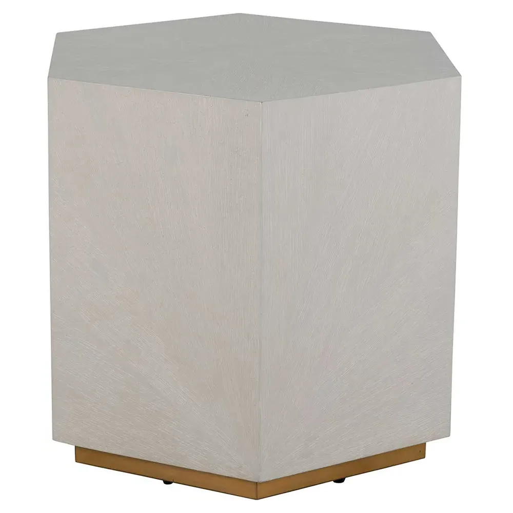 Winslet Hexagon Side Table - Beige, Oak
