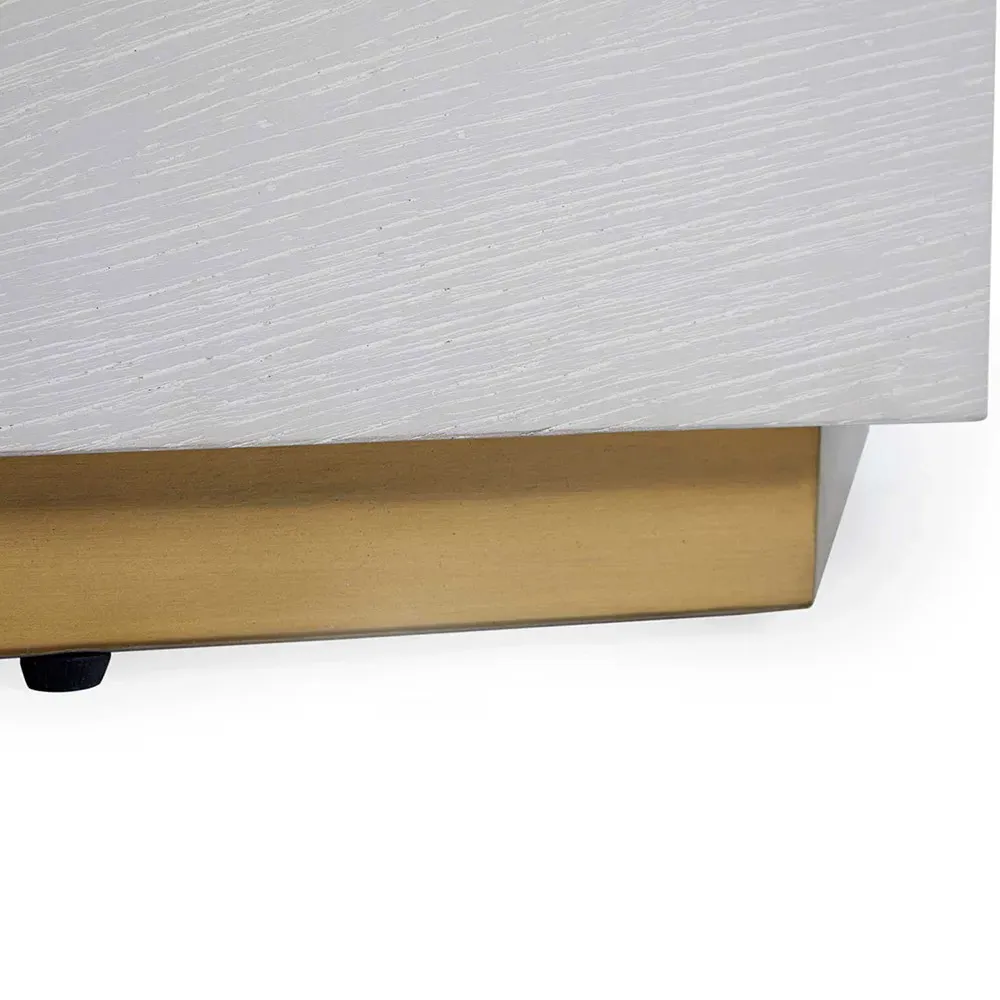 Winslet Hexagon Side Table - Beige, Oak