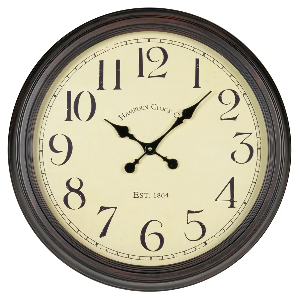 Winsley Round Wall Clock - Black, Metal image