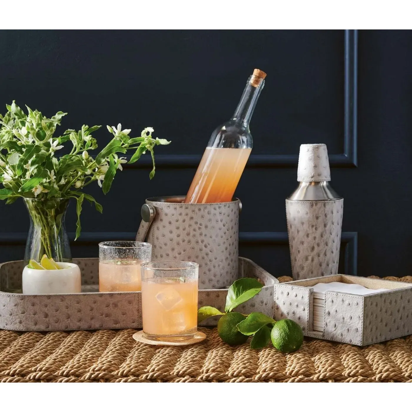 Witney Cocktail Shaker - Grey, Leather