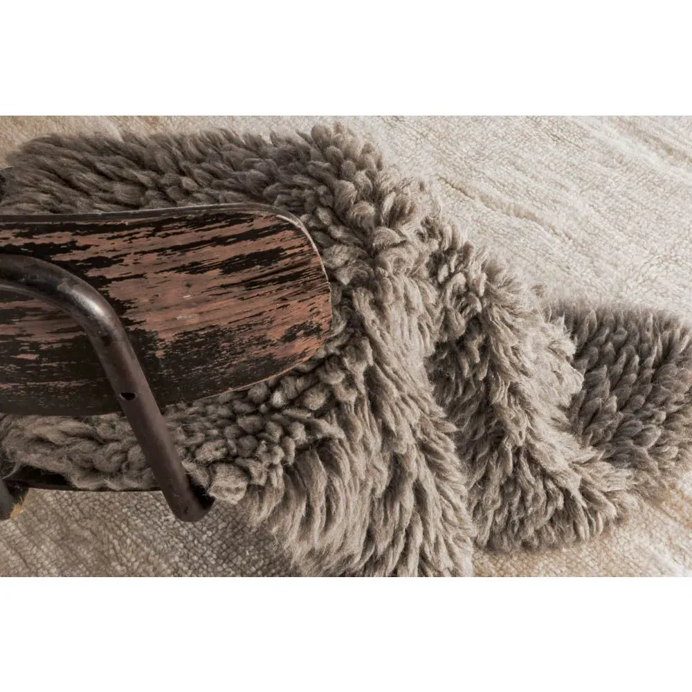 Woolly Shag Rug - Grey, Wool