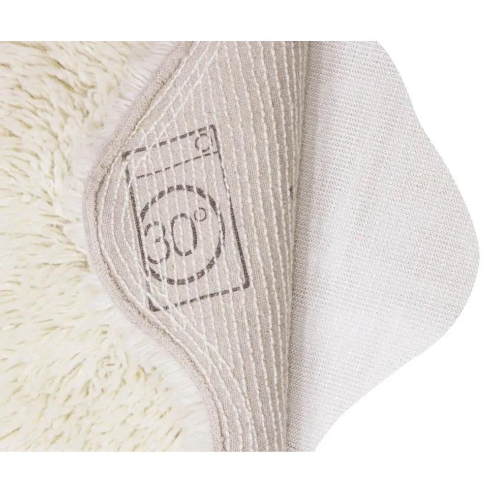 Woolly Shag Rug - White, Wool
