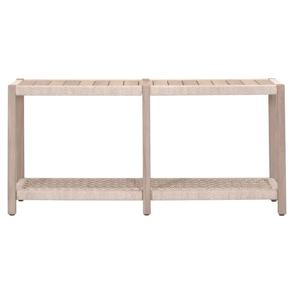 Wren Rectangular Outdoor Console Table - Beige, Teak