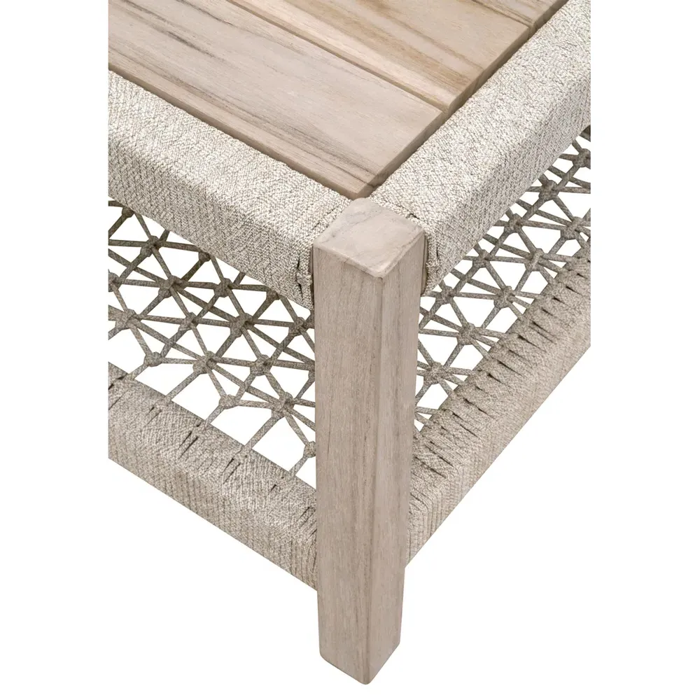 Wren Square 2 Tier Outdoor Coffee Table - Taupe, Teak