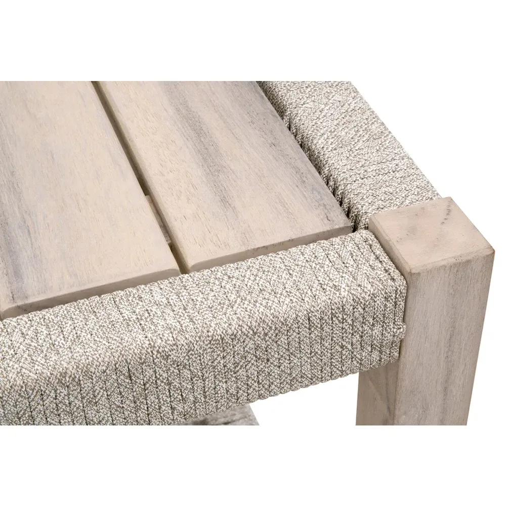 Wren Square Outdoor End Table - Taupe, Teak