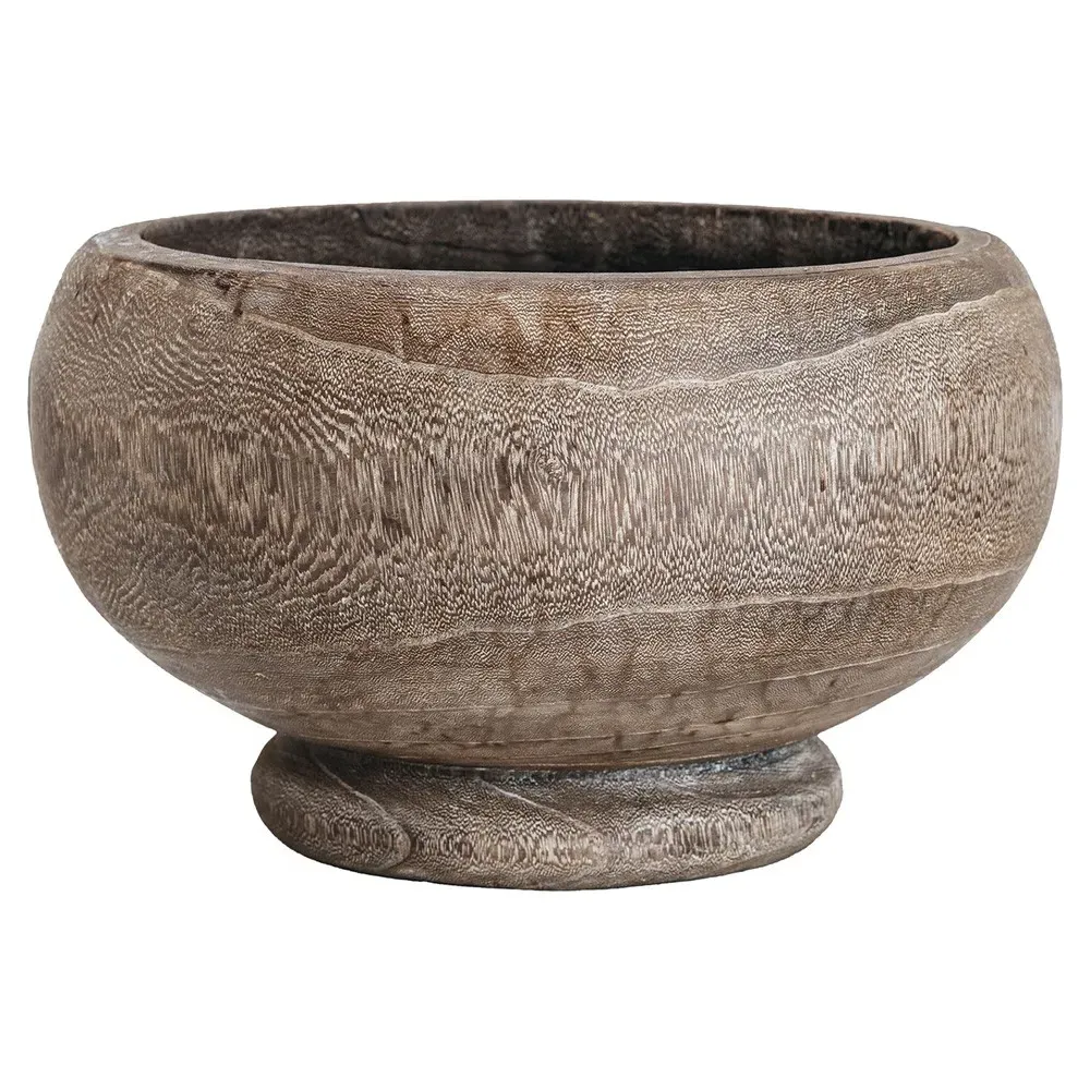 Wrenlee Square Outdoor Planter - Brown, Paulownia Wood