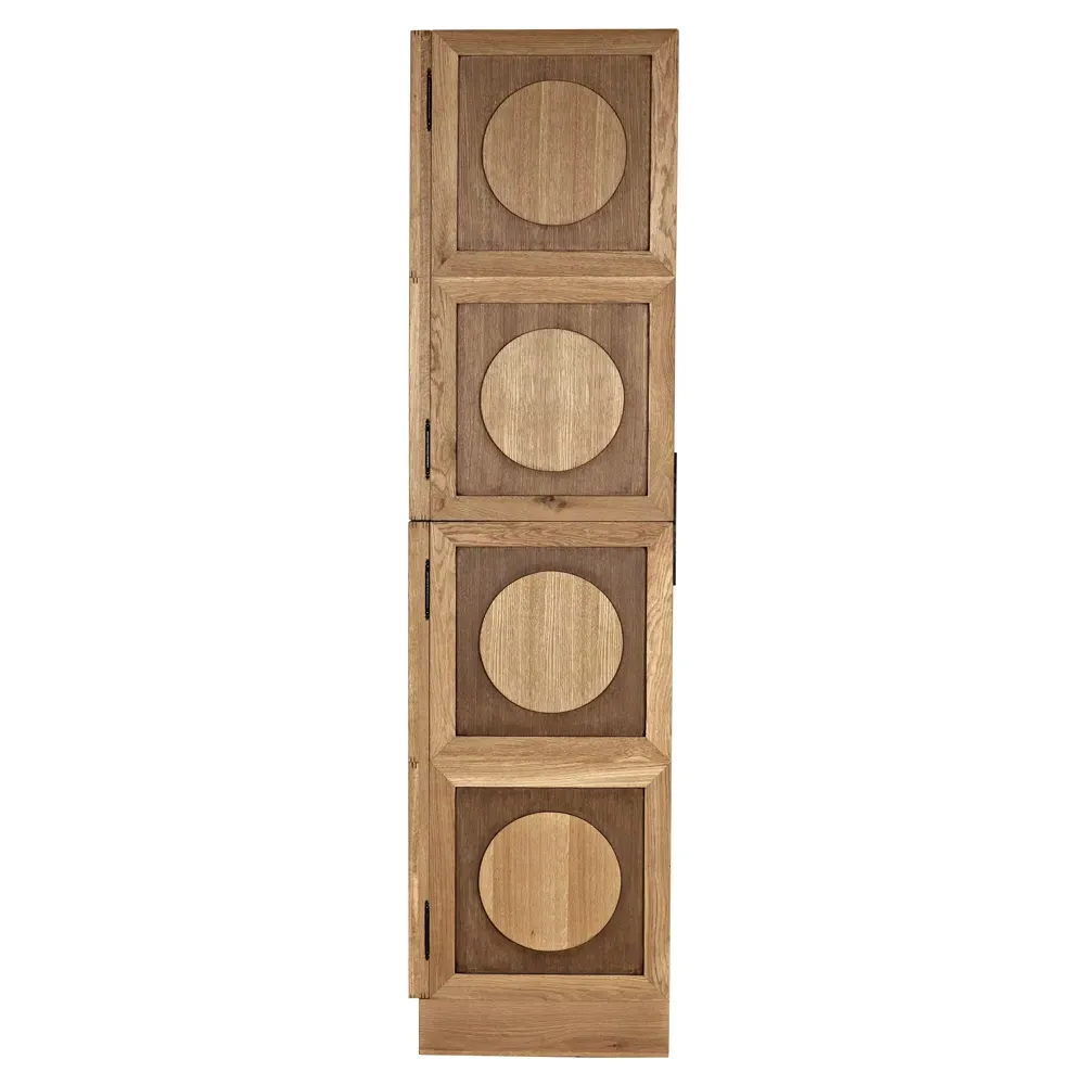 Wrenley Hutch - White Oak, Antique Brass