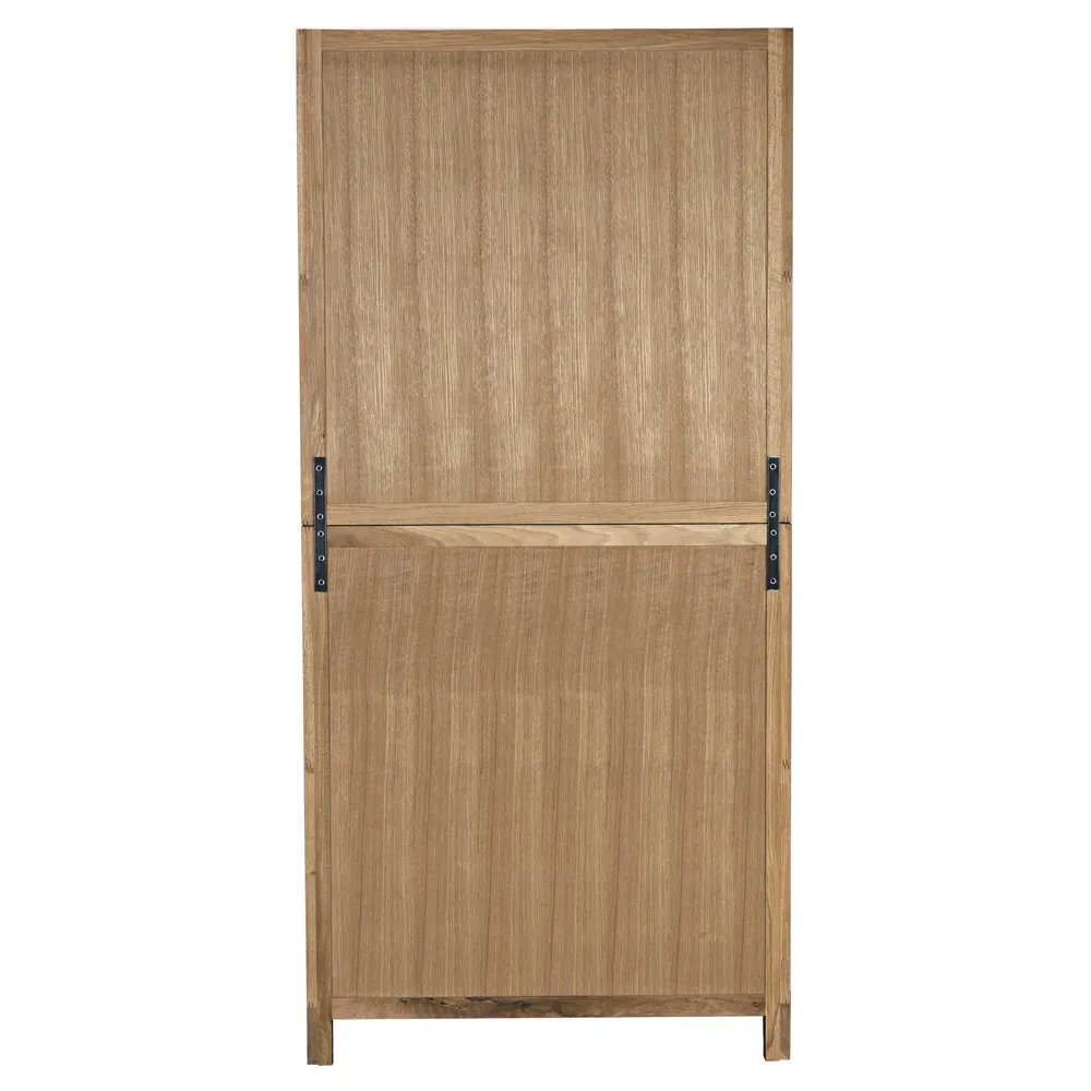 Wrenley Hutch - White Oak, Antique Brass