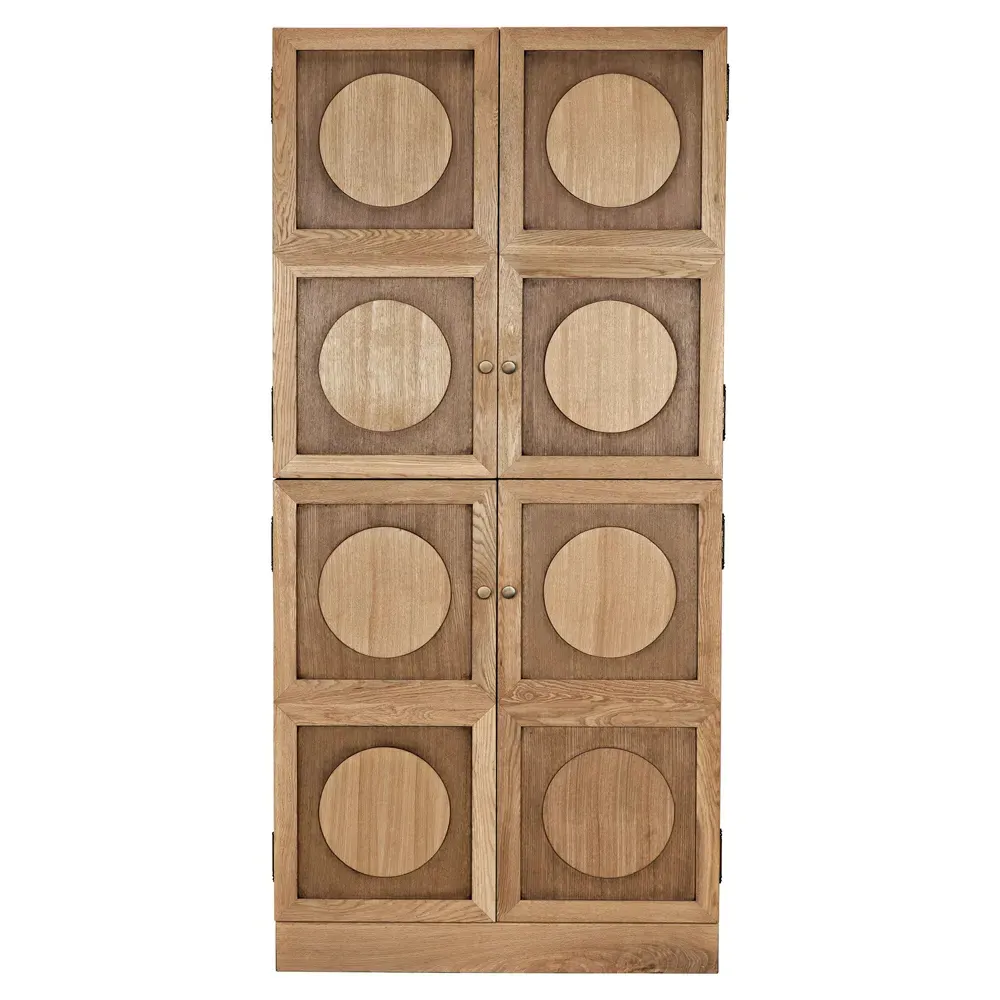 Wrenley Hutch - White Oak, Antique Brass image