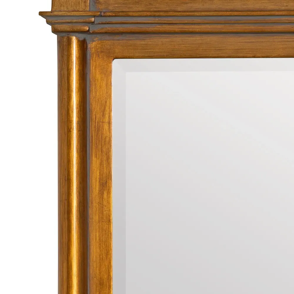 Wrenley Vintage Wall Mirror - Antique Gold, Polyurethane