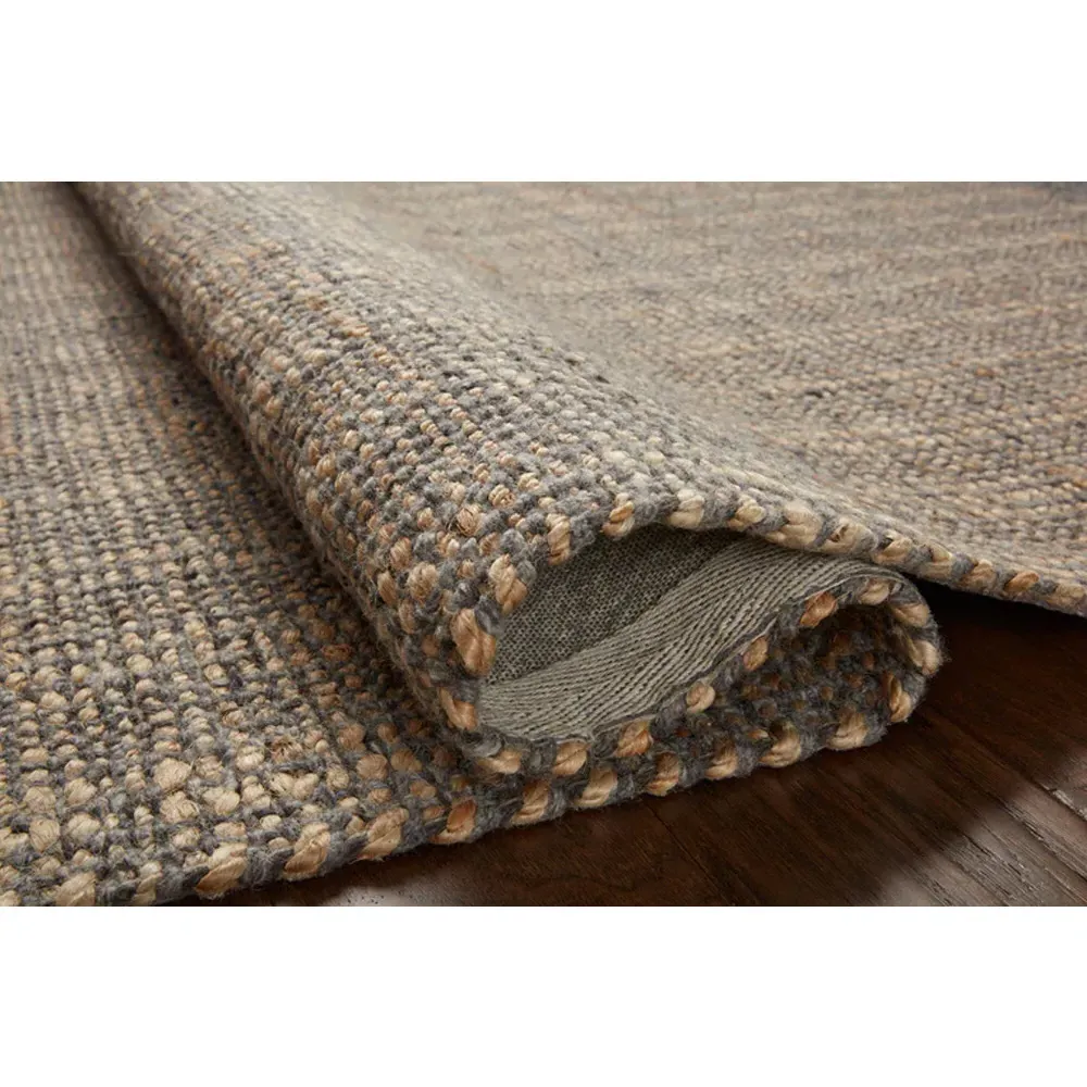 Wrenlow Striped Jute Rug - Charcoal