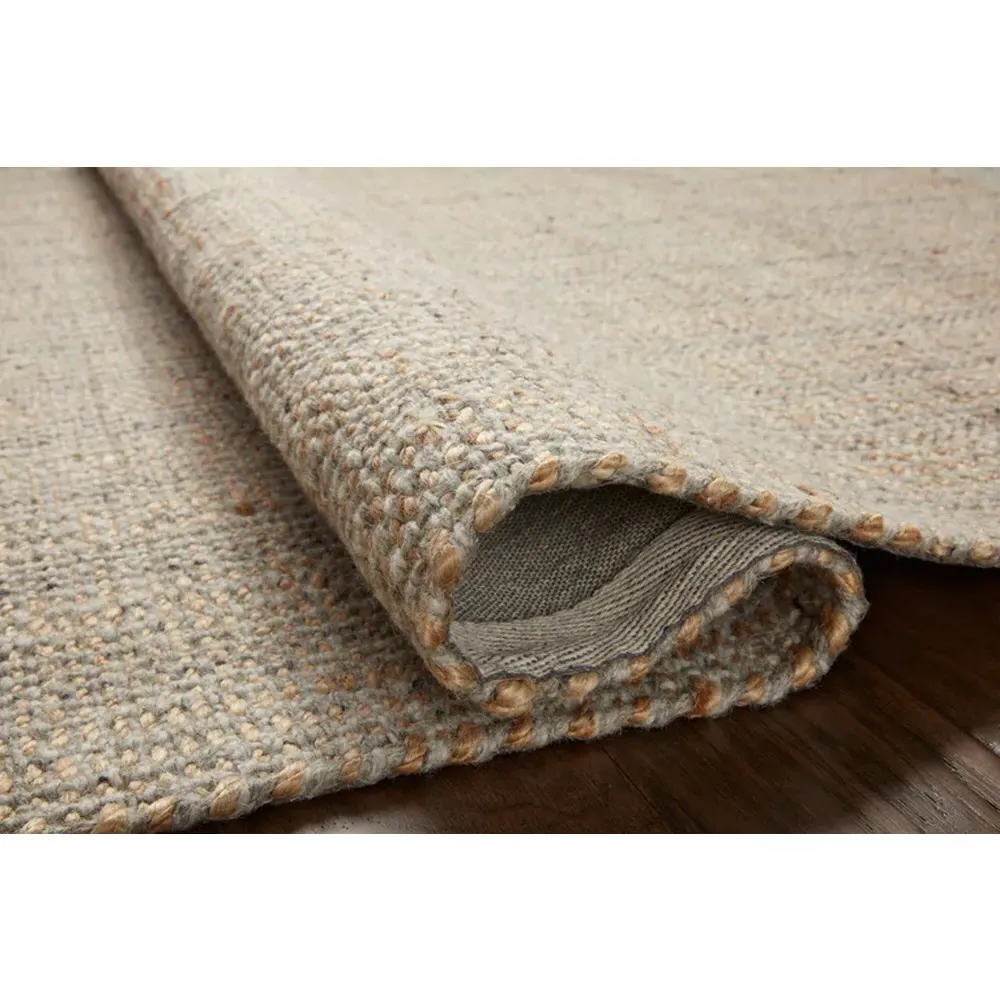 Wrenlow Striped Jute Rug - Light Grey