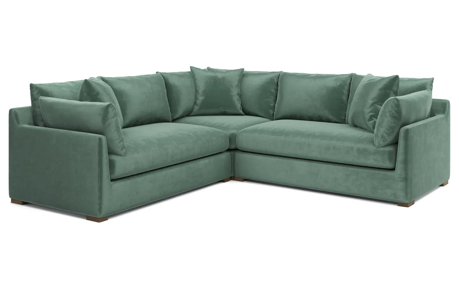Wrenly Corner Sectional - Stone Pine, Performance Velvet