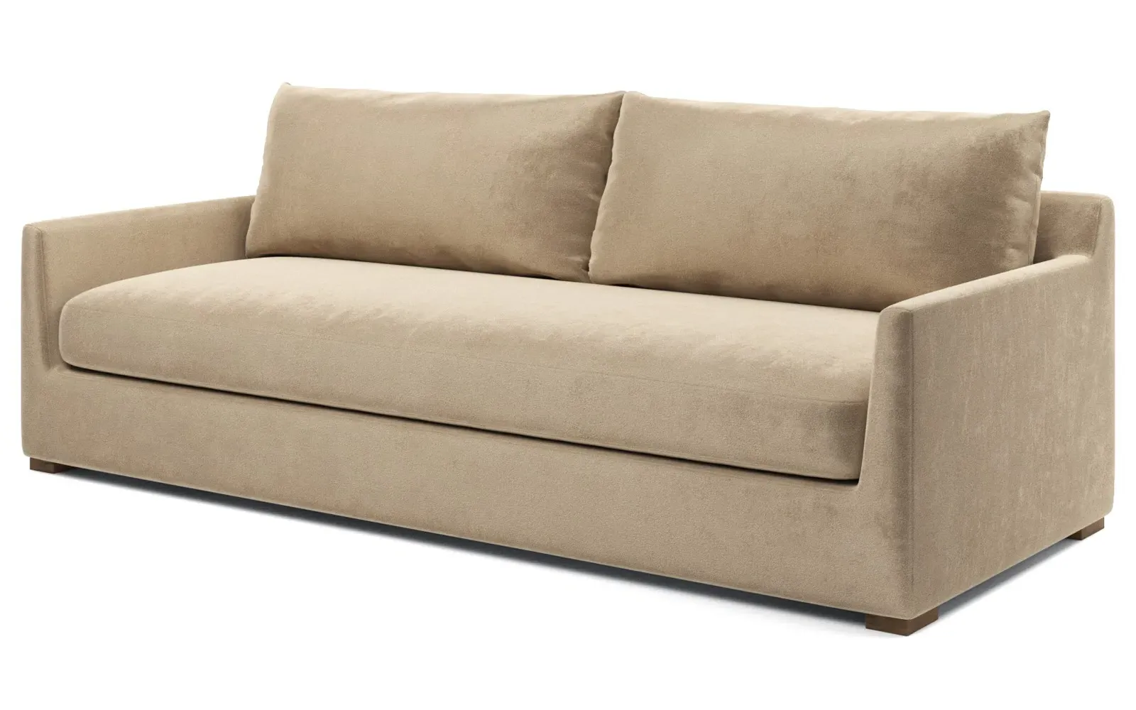 Wrenly Large Sofa - Champagne, Performance Velvet