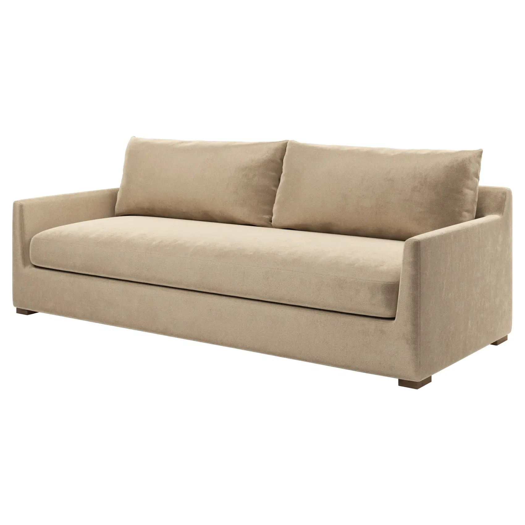Wrenly Large Sofa - Champagne, Performance Velvet