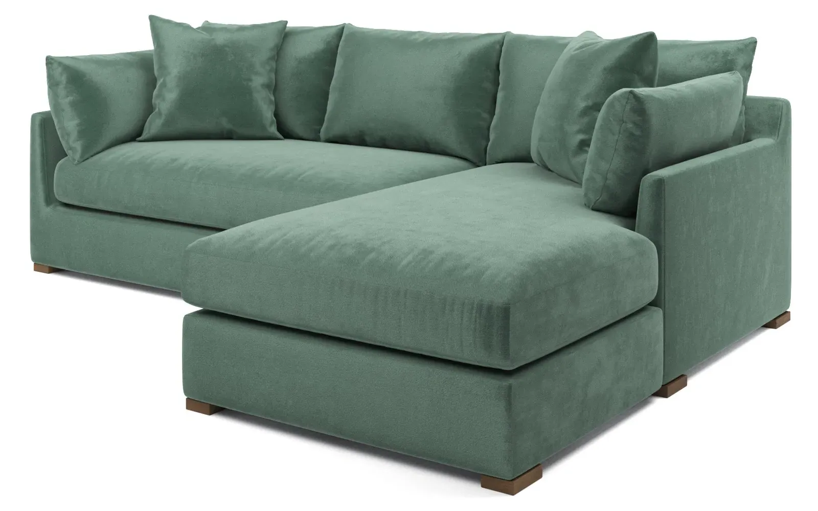 Wrenly Left Chaise Sectional - Stone Pine, Velvet