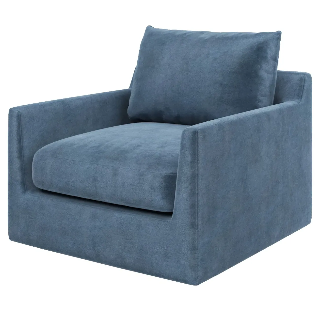 Wrenly Swivel Chair - Blue Dusk, Performance Velvet image