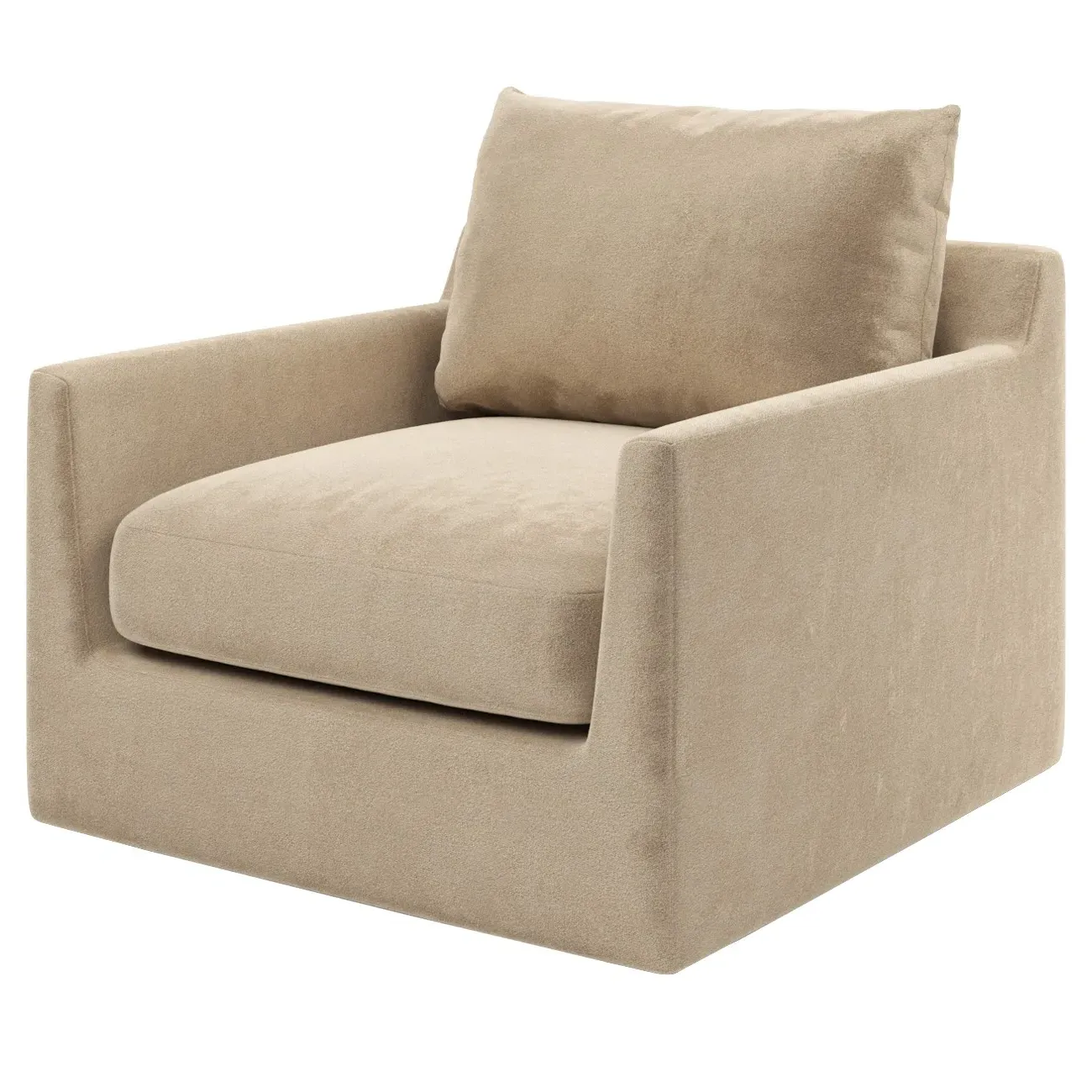 Wrenly Swivel Chair - Champagne, Performance Velvet image