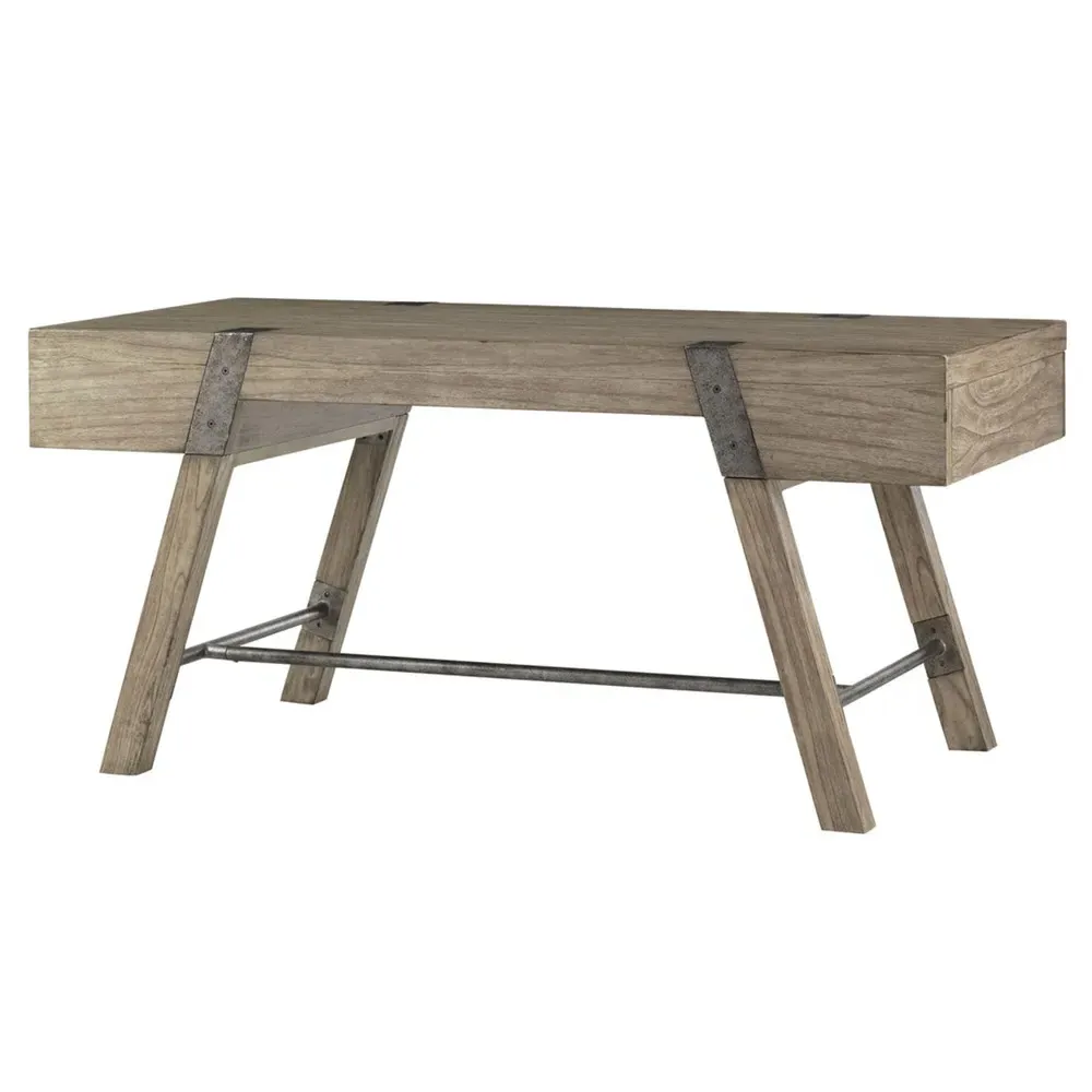Wyatt Desk with Drawers - Driftwood Grey, Oak Wood