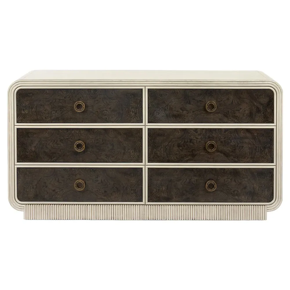 Wyatt Double Dresser - Cream, Acacia Wood