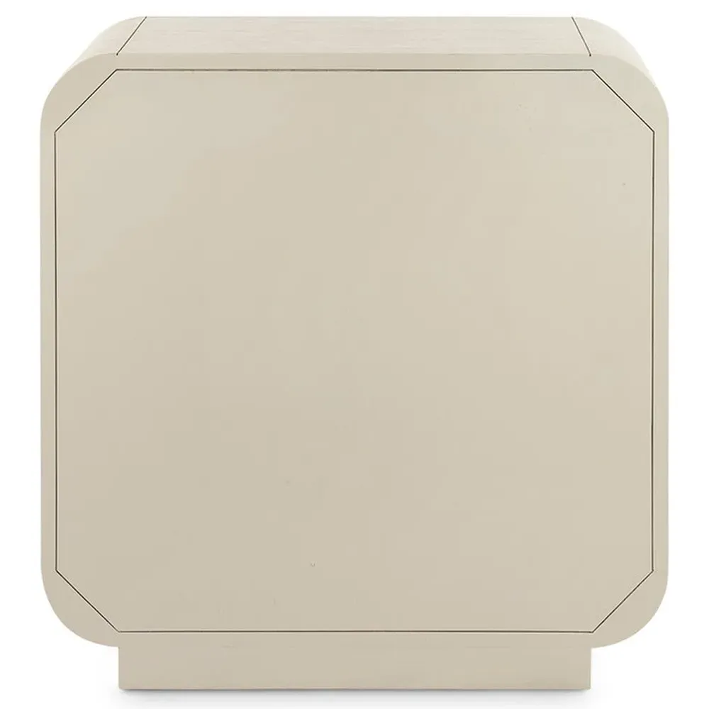 Wyatt End Table - Cream, Acacia Wood