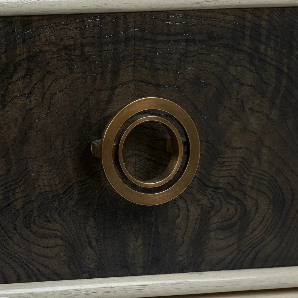 Wyatt End Table - Cream, Acacia Wood