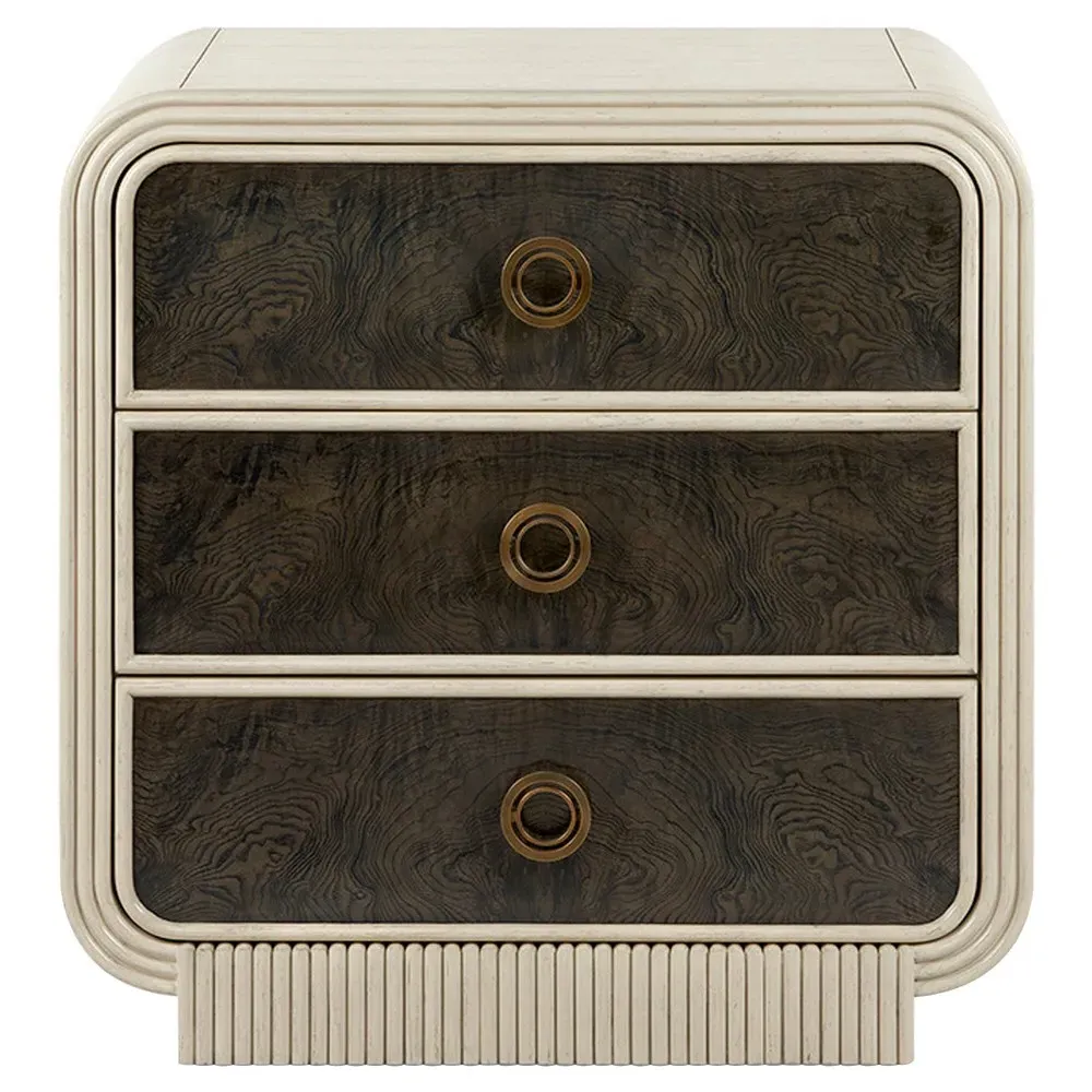 Wyatt End Table - Cream, Acacia Wood image