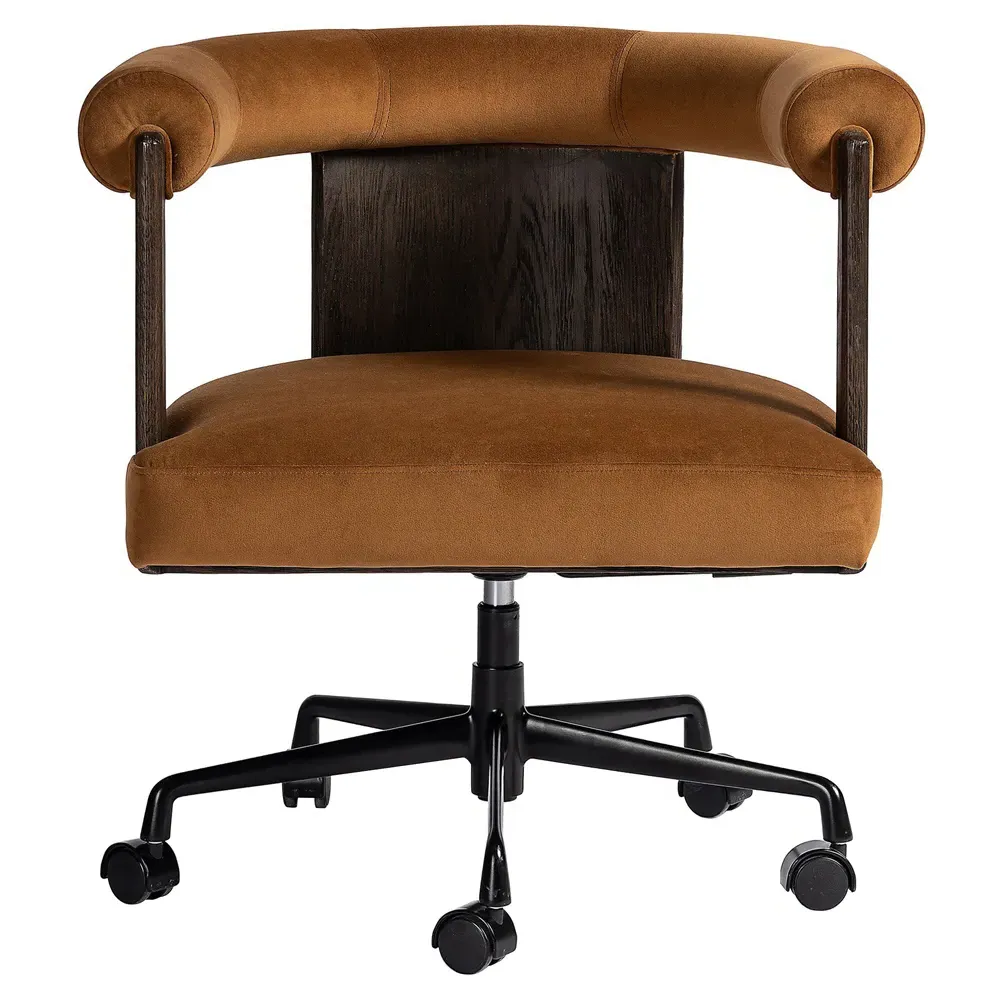 Wyatt Swivel Office Chair - Brown, Oak image